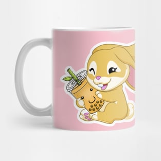 Year of the Rabbit Bunny Bubble Boba Tea Mug